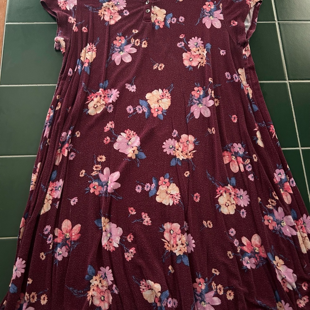Pink and Orange Flutter Sleeve Sundress